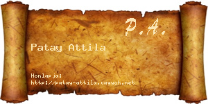 Patay Attila névjegykártya